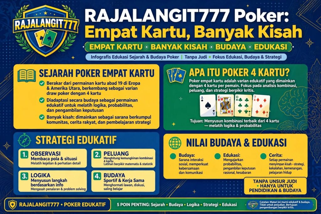 RAJALANGIT777 Poker: Empat Kartu, Banyak Kisah